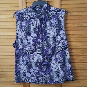 Fashion Bug Cowl Neck Sleeveless Tunic Size 2X